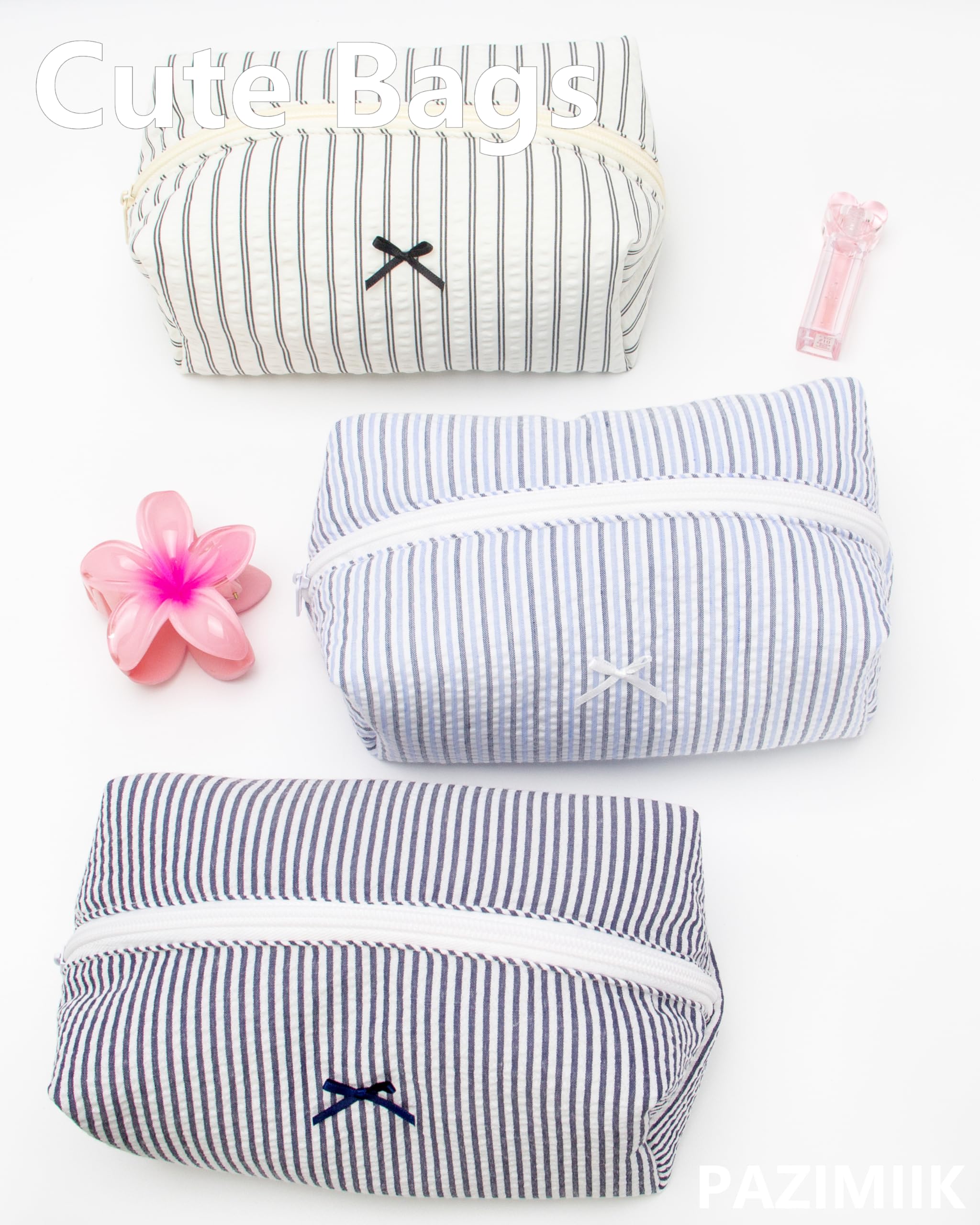 PAZIMIIK Cozy Bolso Maquillaje, tamaño compacto para viajar ligero.