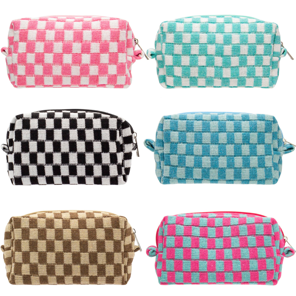 PAZIMIIK neceser a cuadros, enfoque bolso, mantiene maquillaje ordenado y accesible.