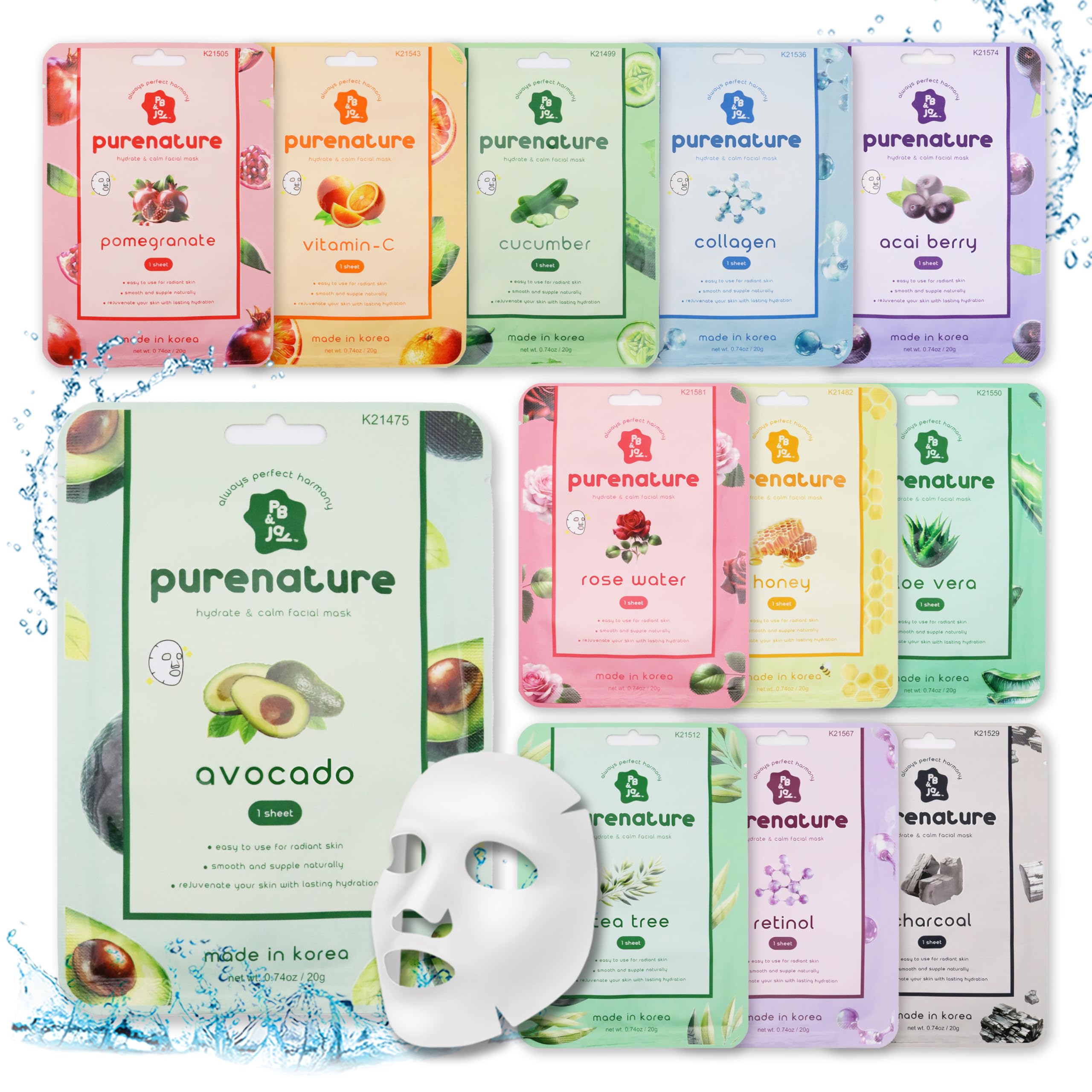 PB & JAY PurNature mascarilla facial 20 g en empaque individual para hidratación