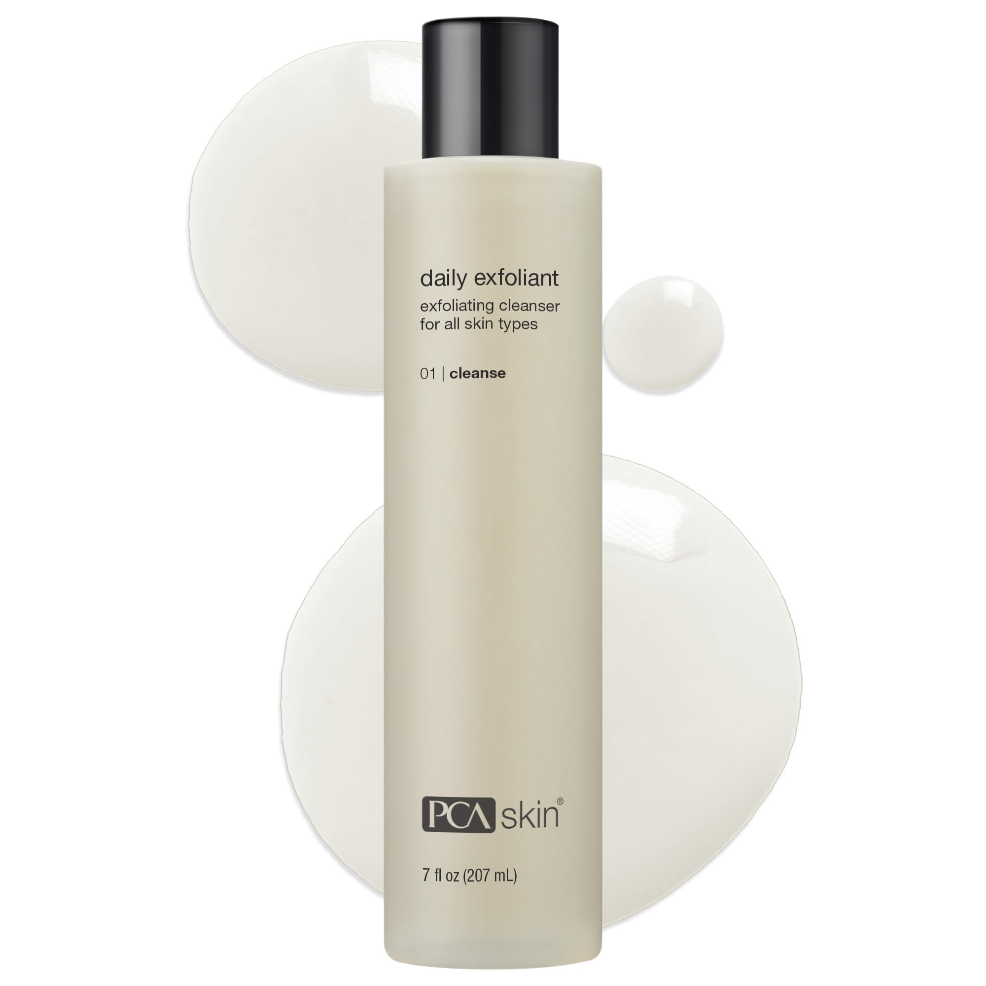 PCA SKIN exfoliante facial diario en botella para limpieza suave.