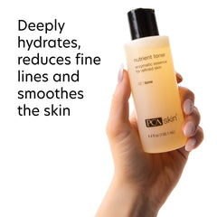 PCA SKIN Nutrient Face Toner: aplicación en cuello para exfoliación suave.