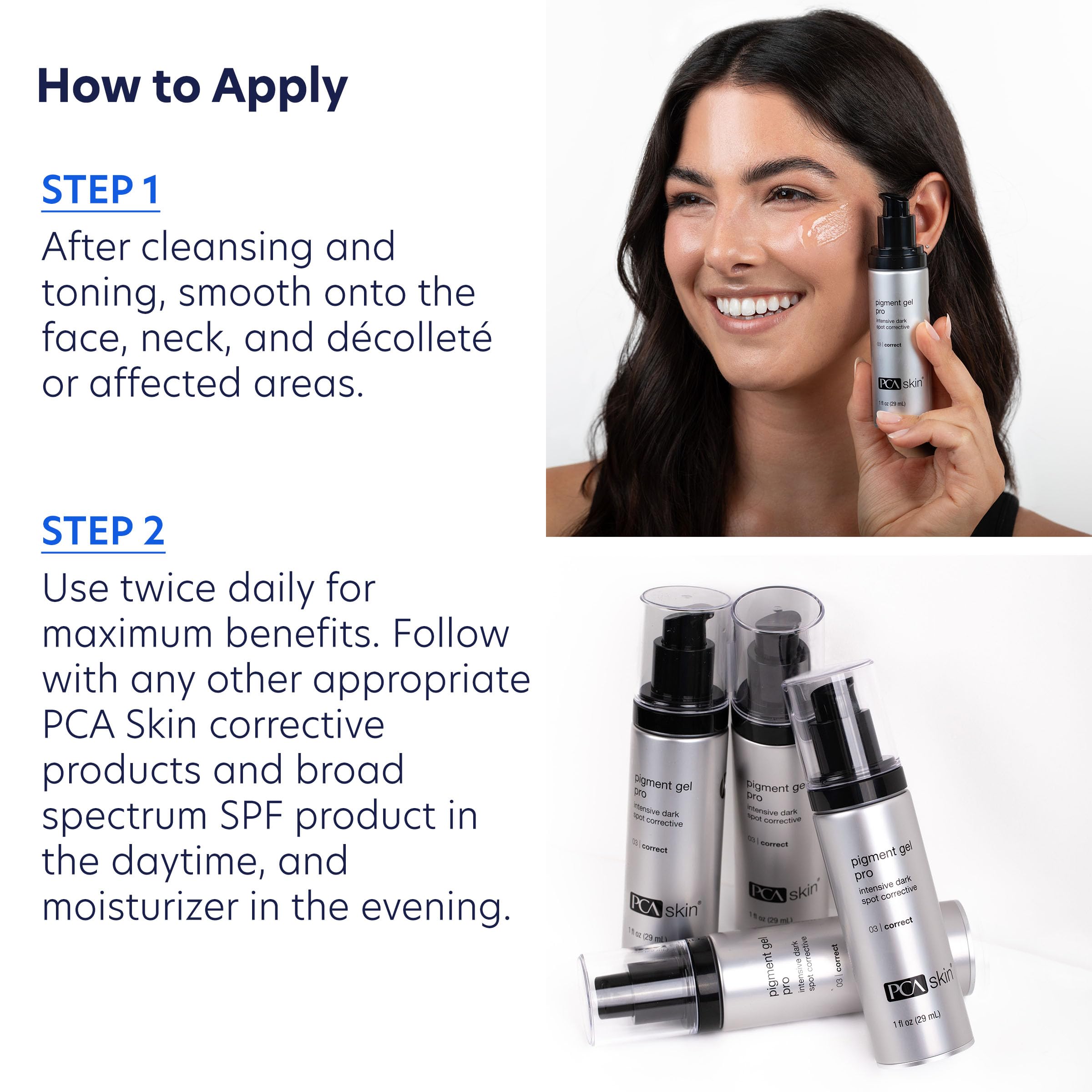 PCA SKIN Pigment Gel Pro, libre de hidroquinona para una opción suave.