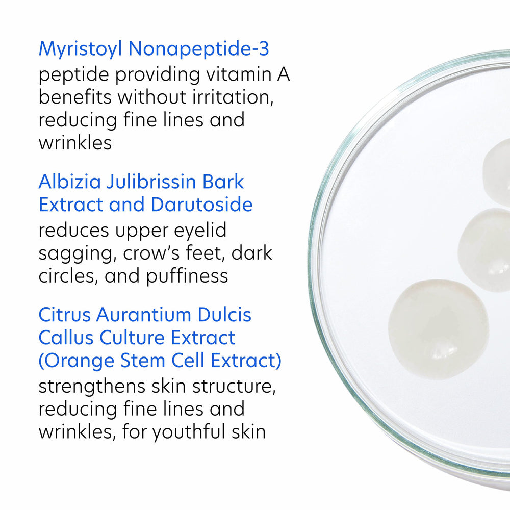 Cernes éclaircis grâce au Sérum Yeux PCA Skin et à l'effet lumineux.