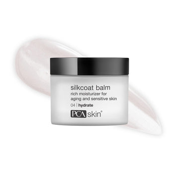 PCA SKIN Silkcoat crème visage dans son pot, texture soyeuse et hydratante.