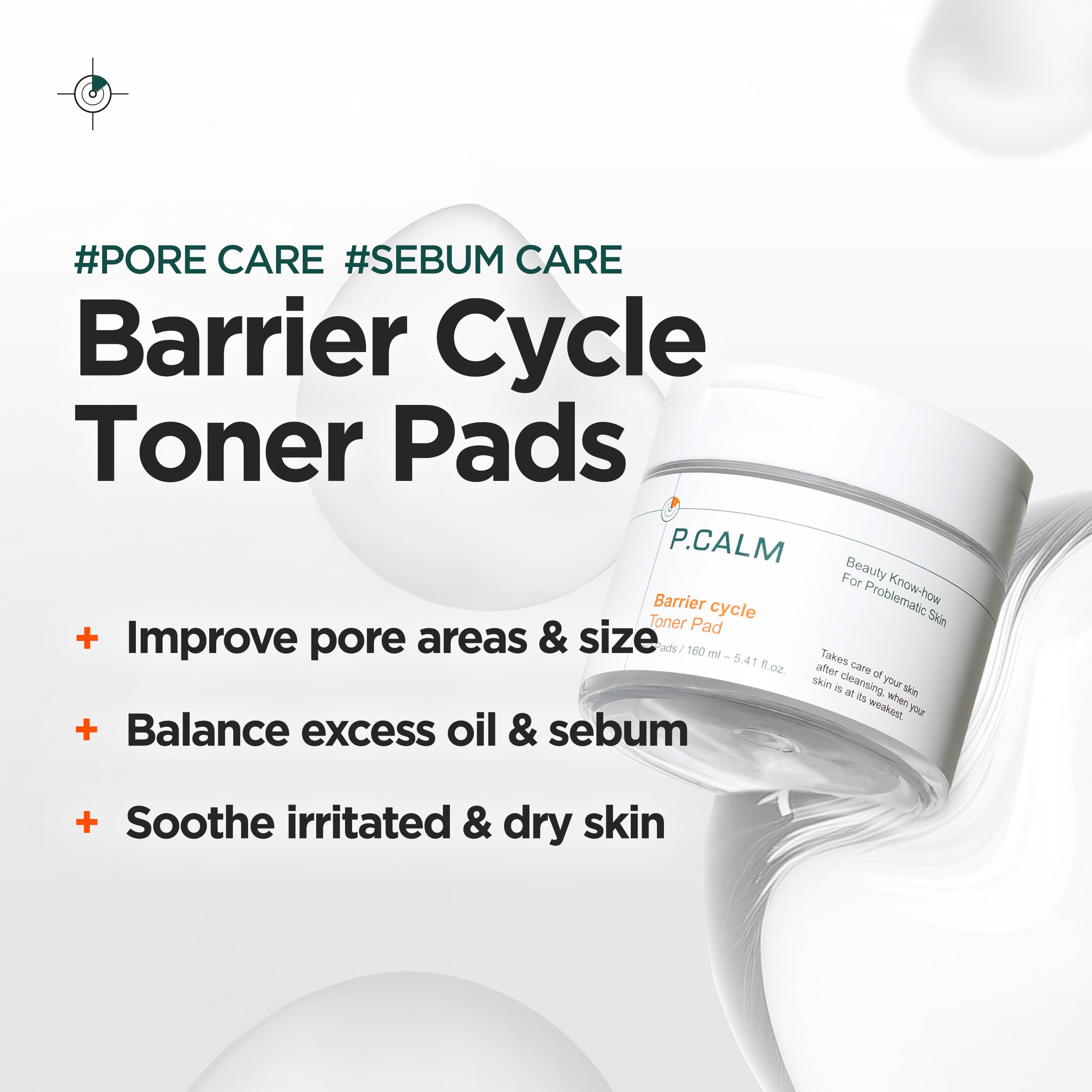 P.CALM Barrier Cycle Toner Pad: discos para exfoliar suavemente.