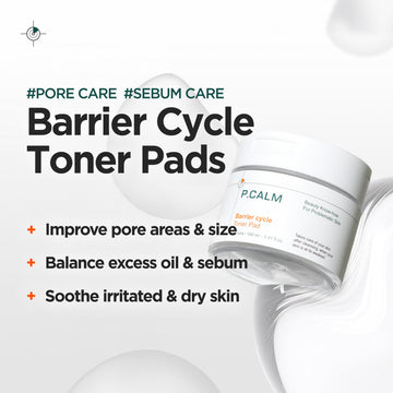 P.CALM Barrier Cycle Toner Pad: discos para exfoliar suavemente.