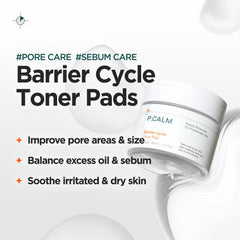 P.CALM Barrier Cycle Toner Pad: discos para exfoliar suavemente.