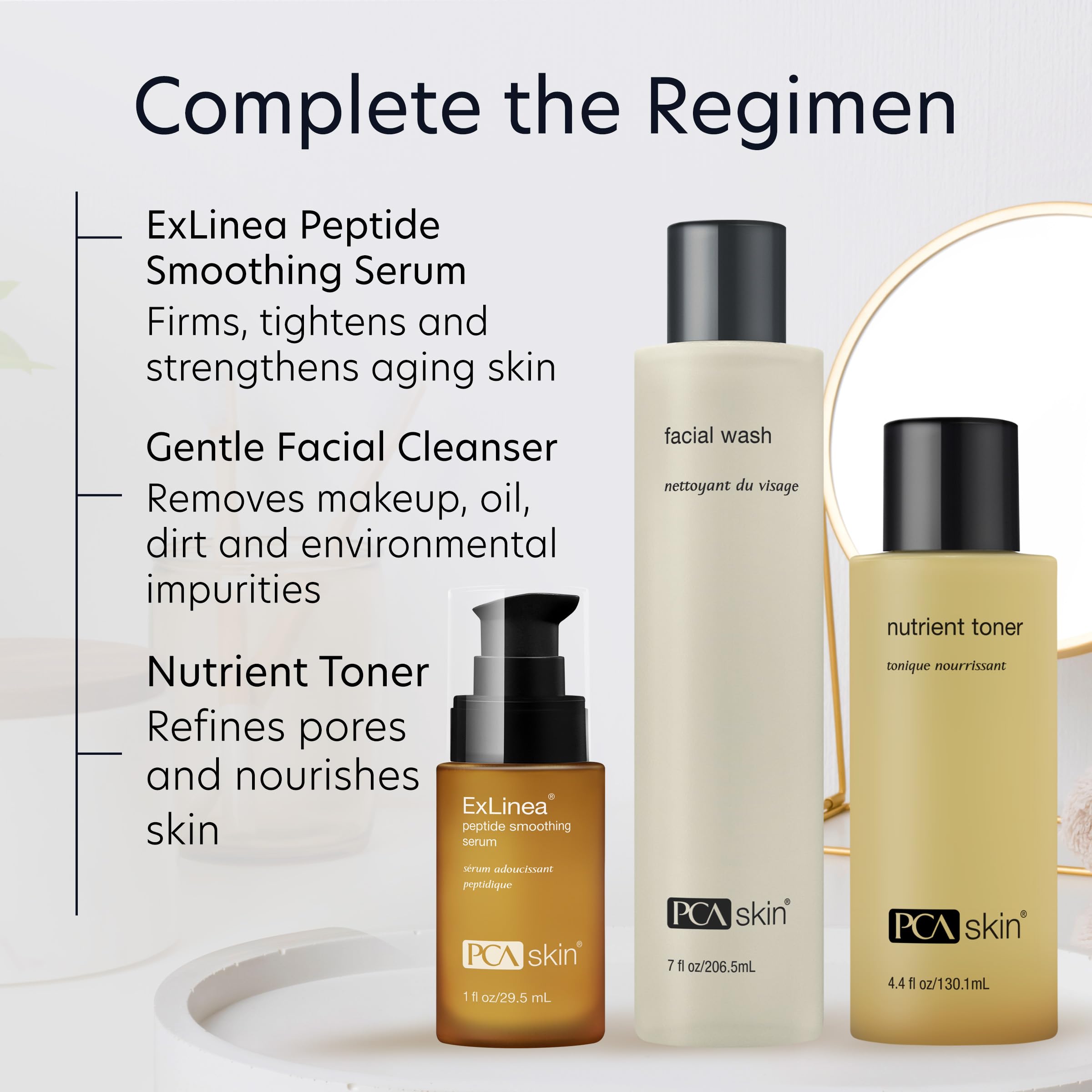 Empaque de PCA SKIN ExLinea en caja elegante.