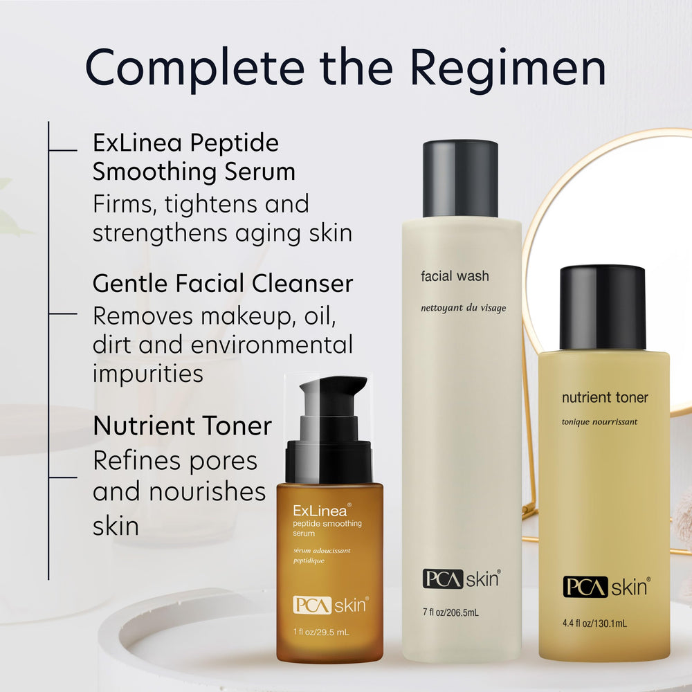 Empaque de PCA SKIN ExLinea en caja elegante.