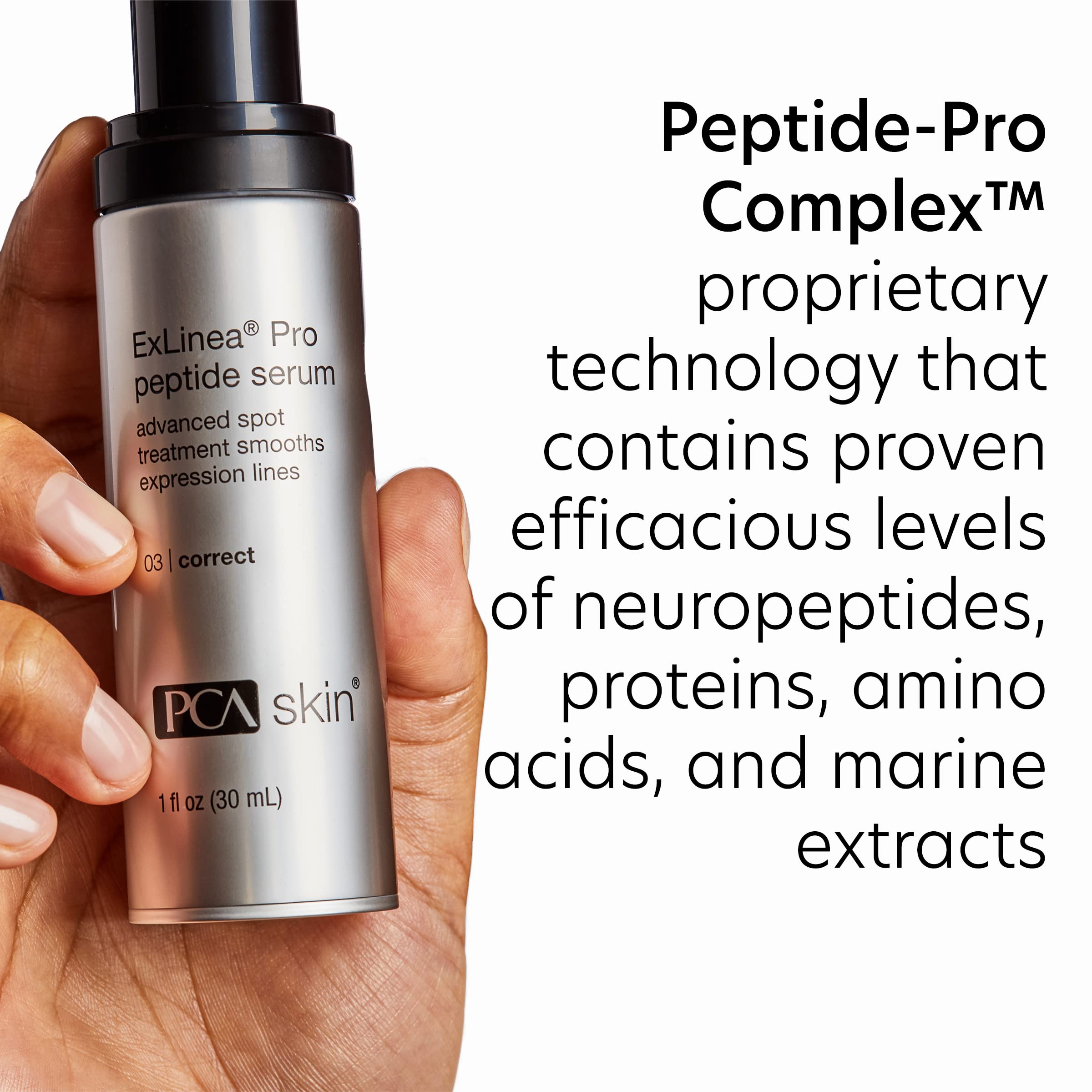 PCA SKIN ExLinea Pro Peptide Serum textura gel suave y ligera