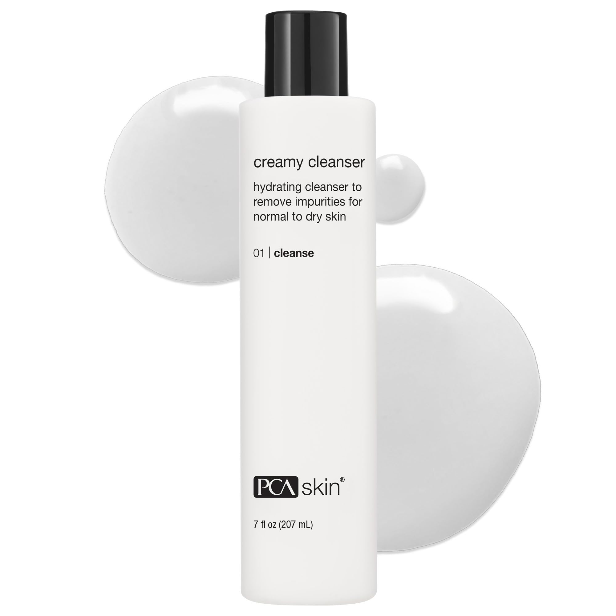 PCA SKIN limpiador facial cremoso en botella, limpia suavemente la piel