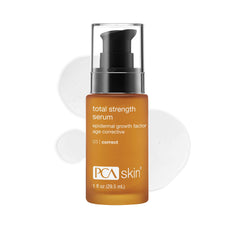 PCA SKIN Total Strength Serum con dispensador para aplicación suave.