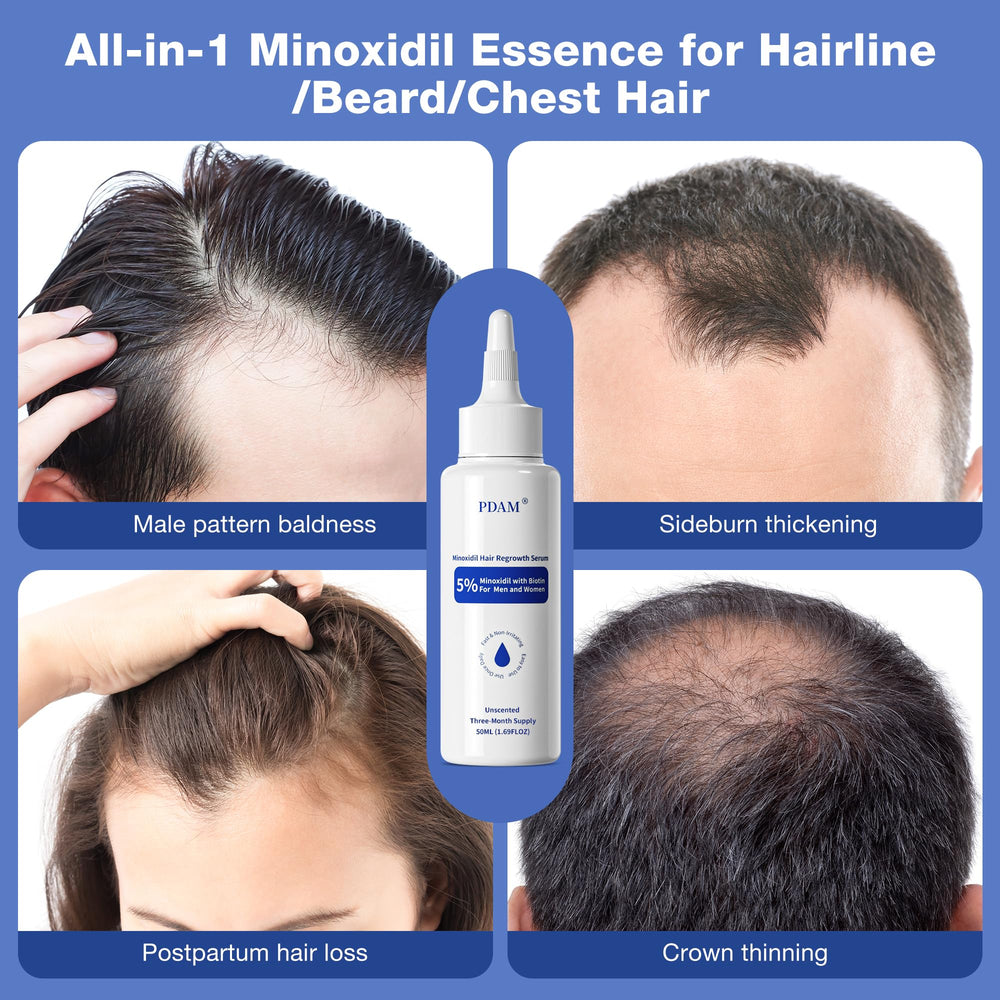 Pdam Minoxidil empaque seguro cómodo de usar a diario