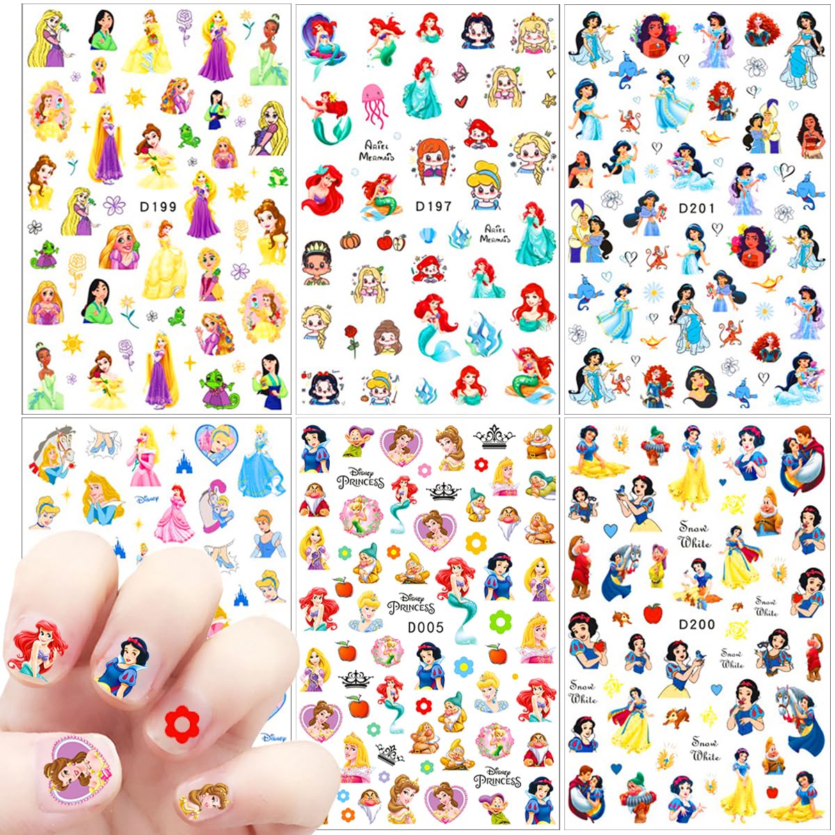 PDFADSK decoraciones de uñas con temática dibujo animado, útiles para personalizar tu manicura.