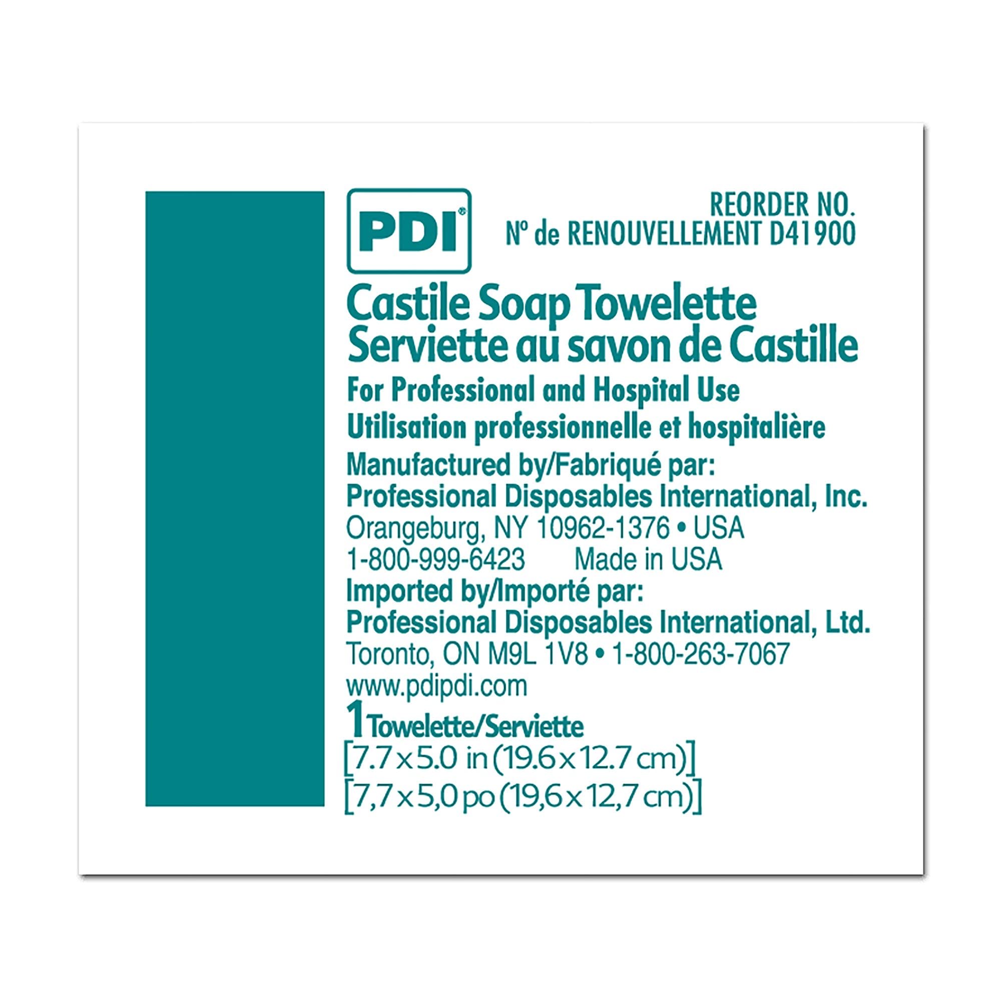 Caja de 100 toallitas PDI D41900 con empaque individual