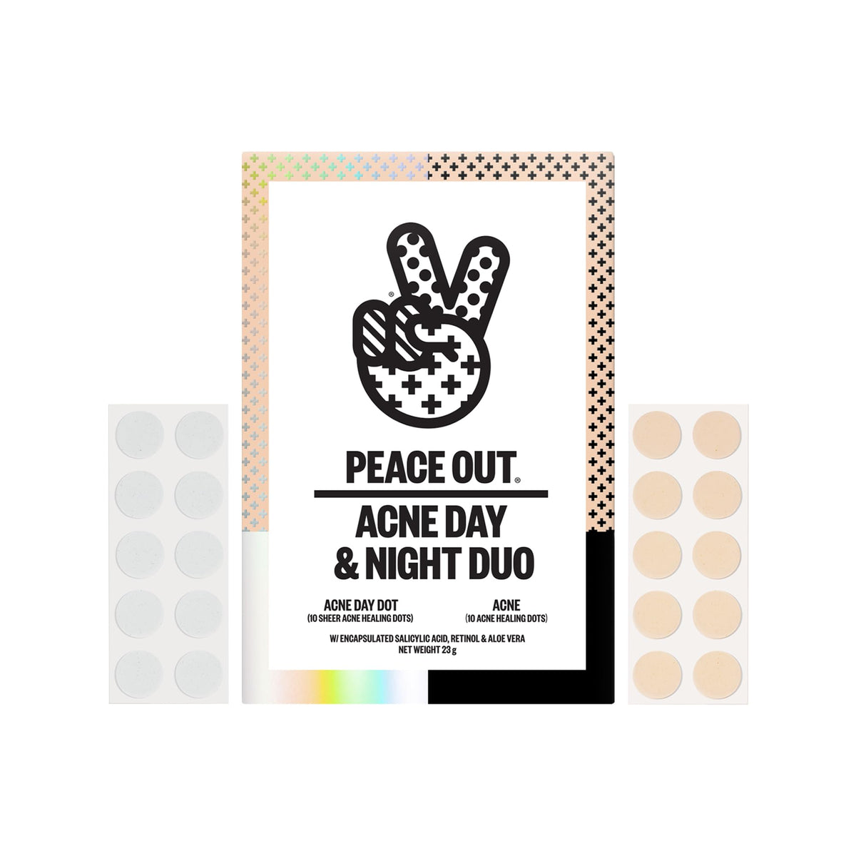 PEACE OUT Acne Day & Night Duo: parches visibles en piel para cobertura discreta de imperfecciones