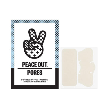 Peace Out nose strip clarifying pores and absorbing oil for refreshed skin.