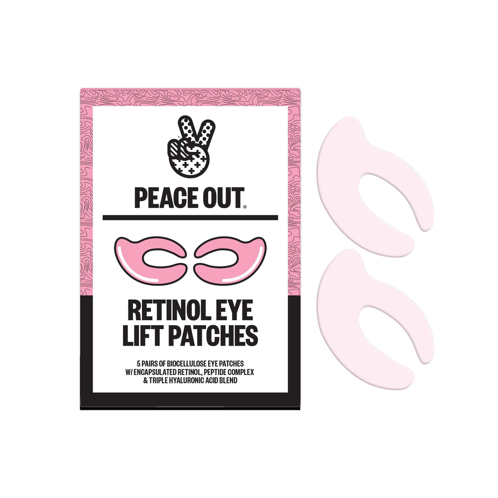 Parches PEACE OUT para ojos con biocelulosa y retinol, levantamiento suave alrededor de los ojos