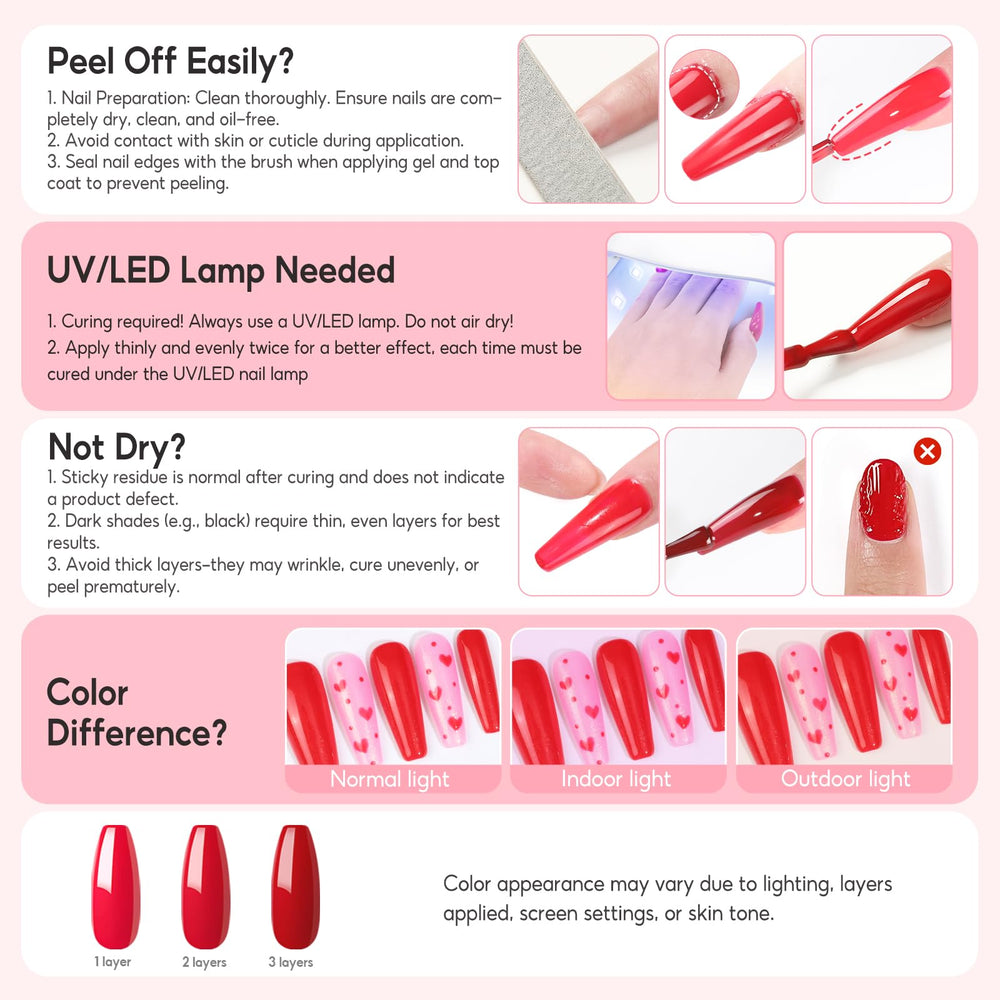 Herramientas PEACECOLOR incluidas para un diseño de uñas preciso