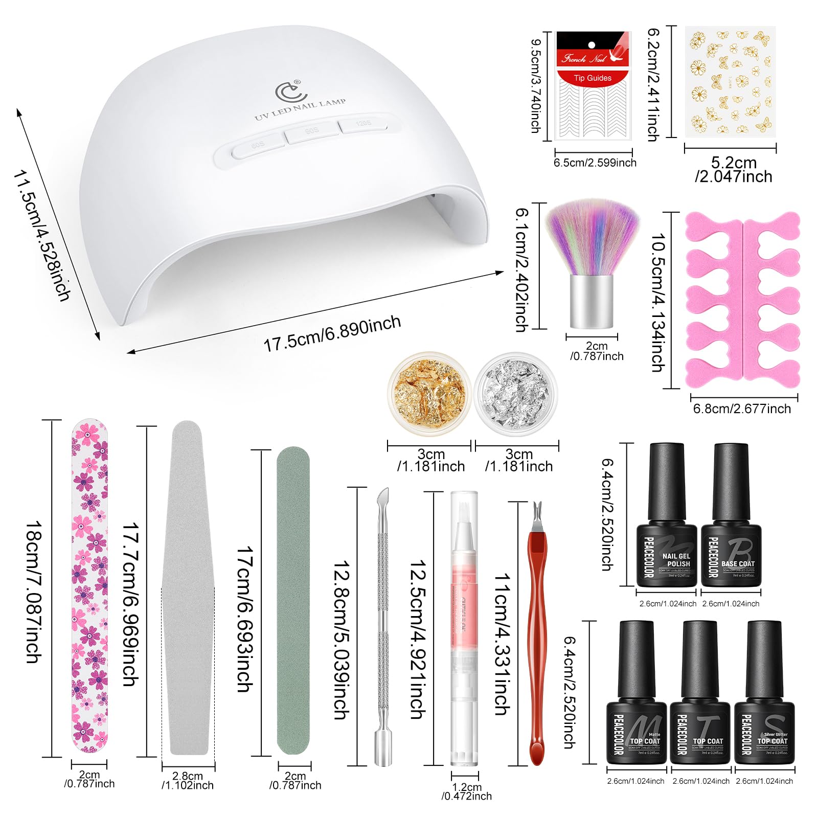 Accesorios decorativos para uñas, permiten combinar con esmaltes para estilos únicos.