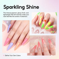 Base coat PEACECOLOR y top coats en distintos acabados.