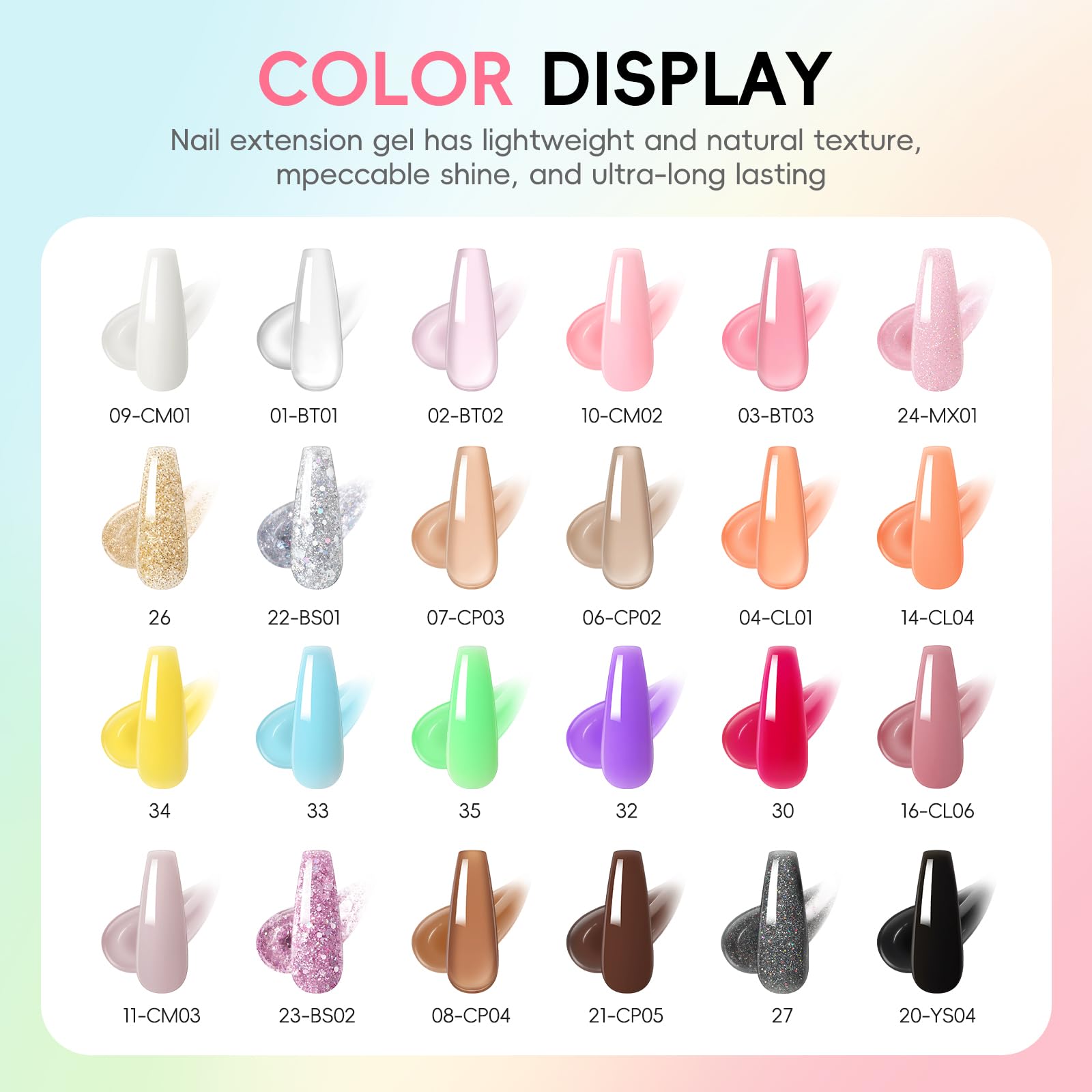 PEACECOLOR formas uñas dobles, tres tipos para curvas personalizadas