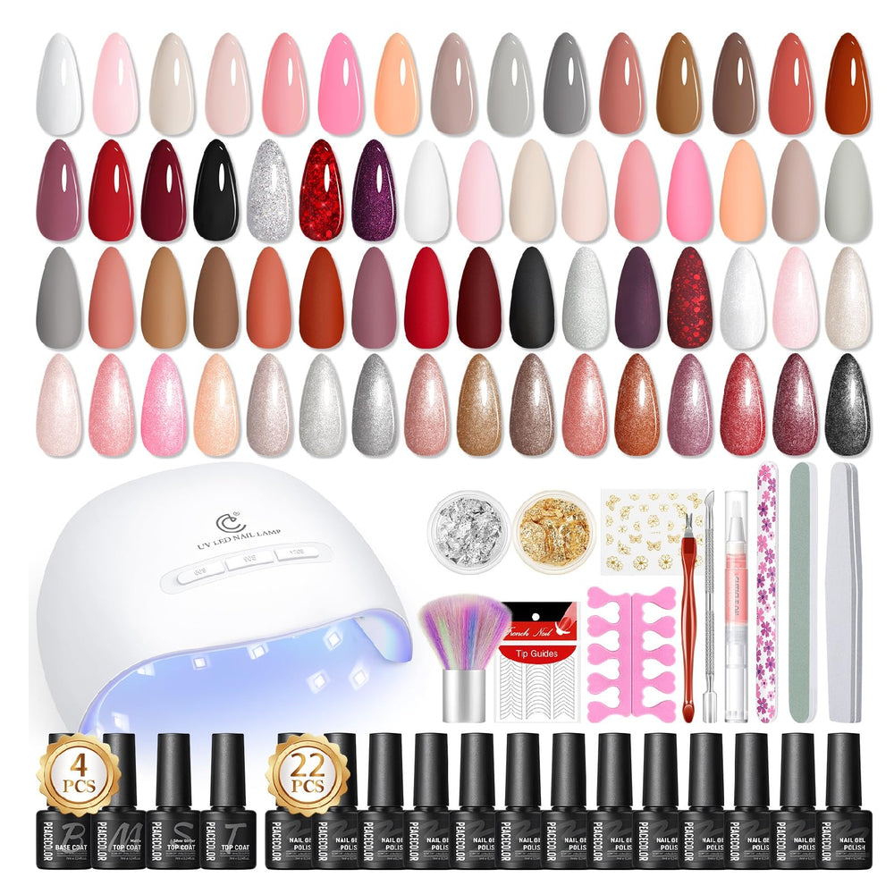 Peacecolor kit completo con luz ultravioleta para uñas, manicura profesional en casa.