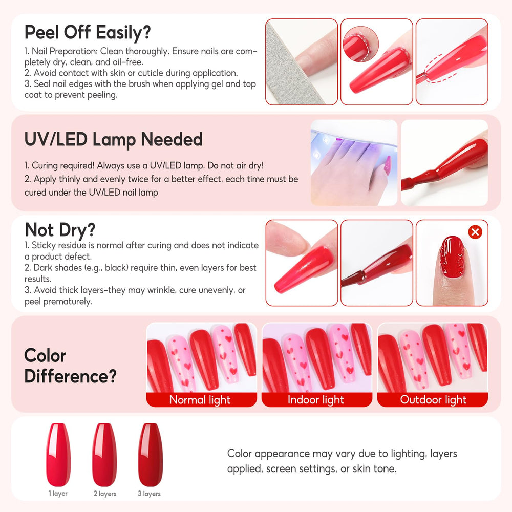 Peacecolor kit de uñas para uso en casa, perfecto para principiantes.