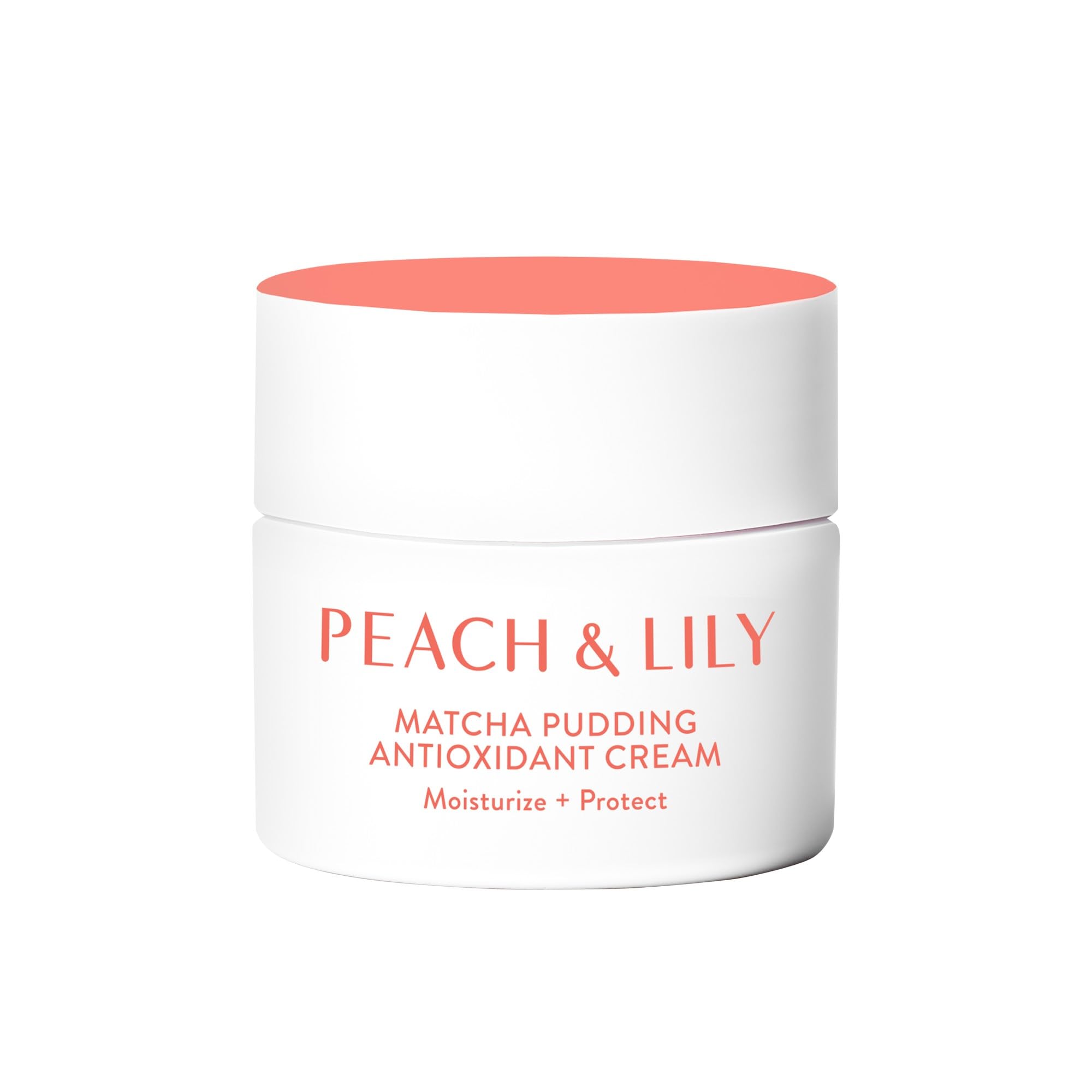 Peach & Lily Matcha Pudding en bote, crema antioxidante para hidratación ligera.