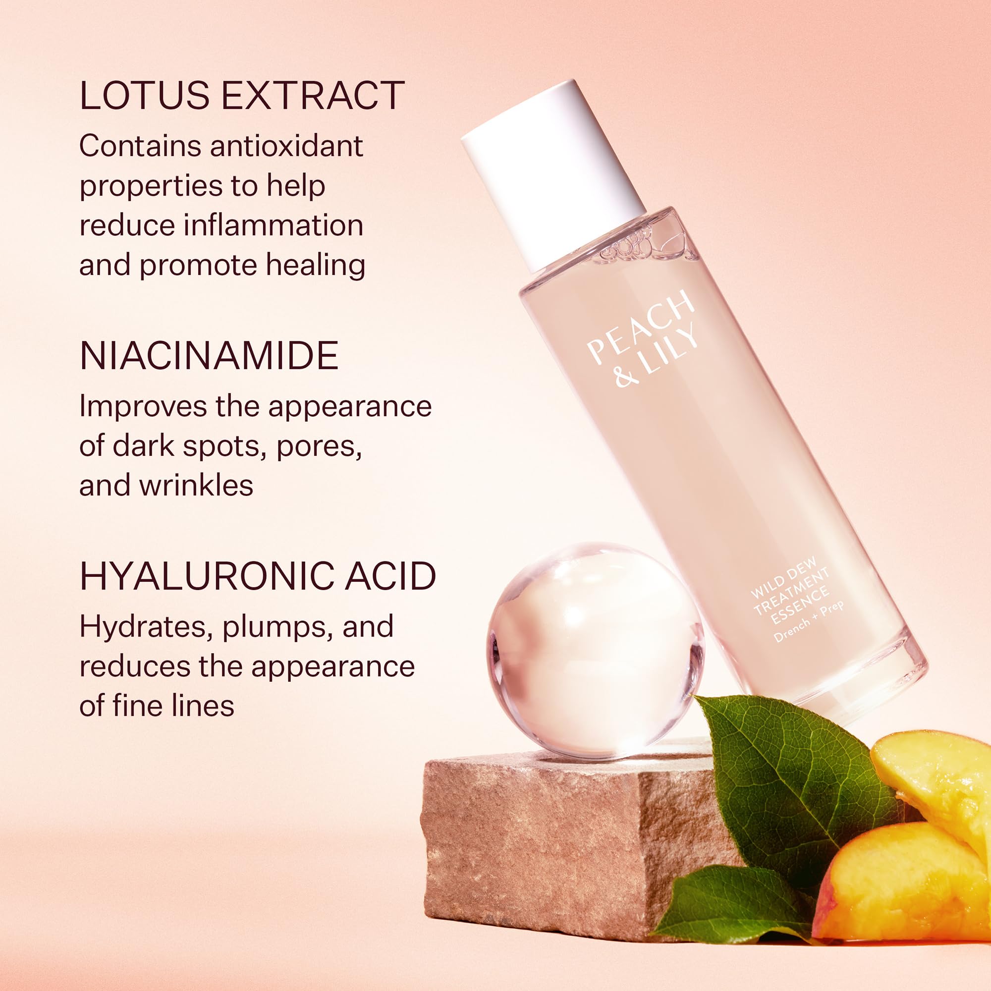 Peach & Lily Wild Dew Treatment Essence — extrait de lotus pour apaiser et protéger.