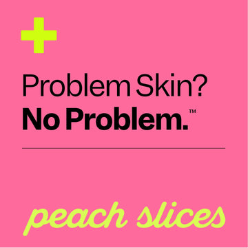 Peach Slices care steps cleanse, dry, and apply the patch.