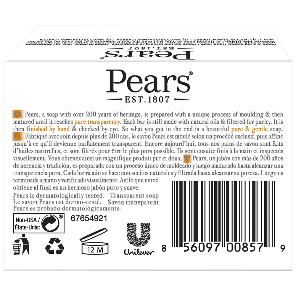 Pears jabón con aceites naturales: cuidado diario para la piel.