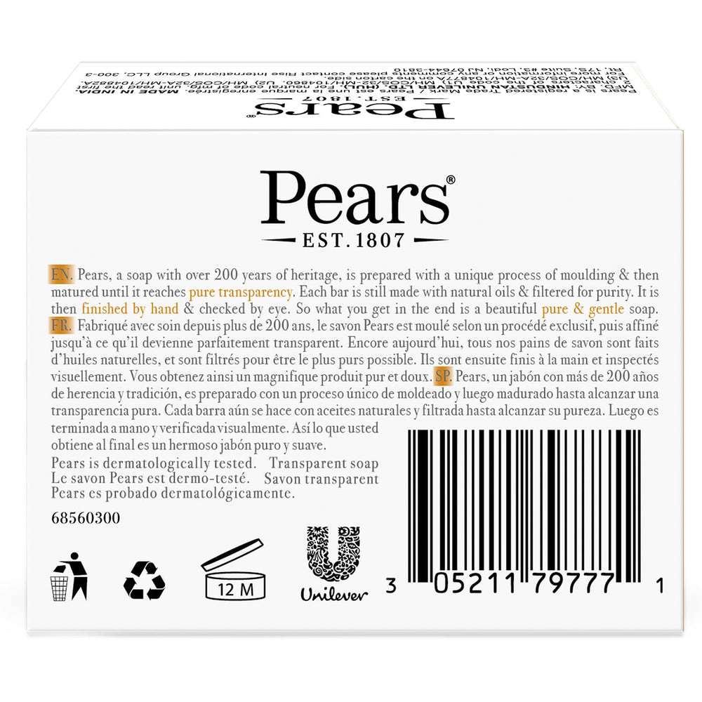 Pears pack 12unidades, opción práctica para uso diario en manos, cuerpo y rostro.