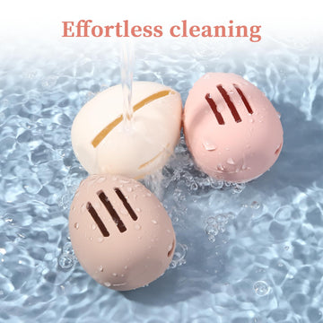 Peboms almacenamiento esponjas belleza, silicona fácil de limpiar.
