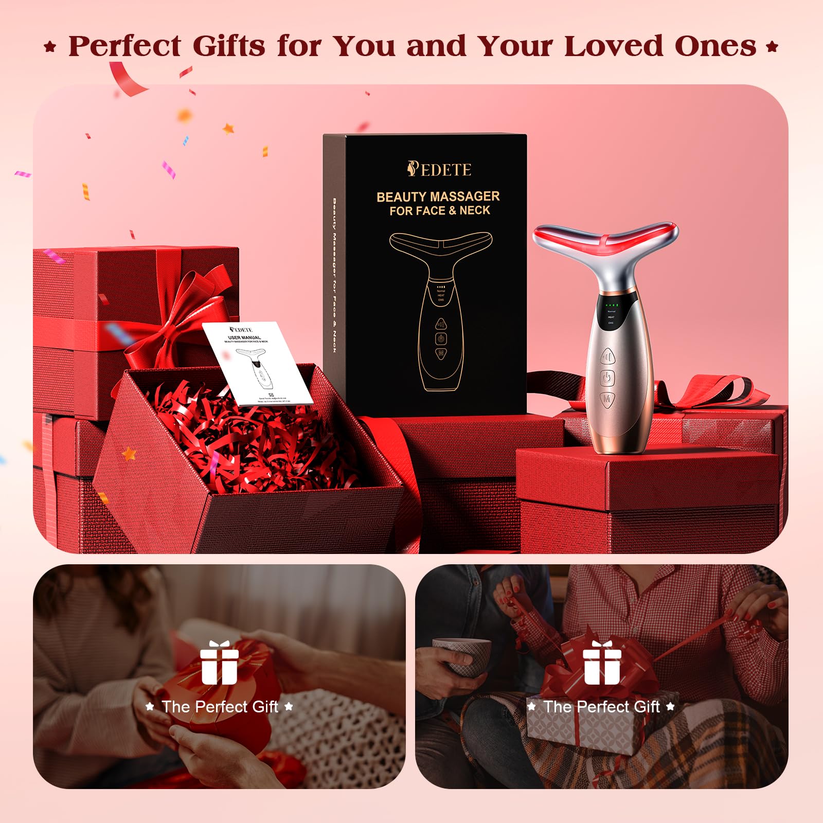 Pedete Massager Visage démonstration d’utilisation quotidienne visage et cou