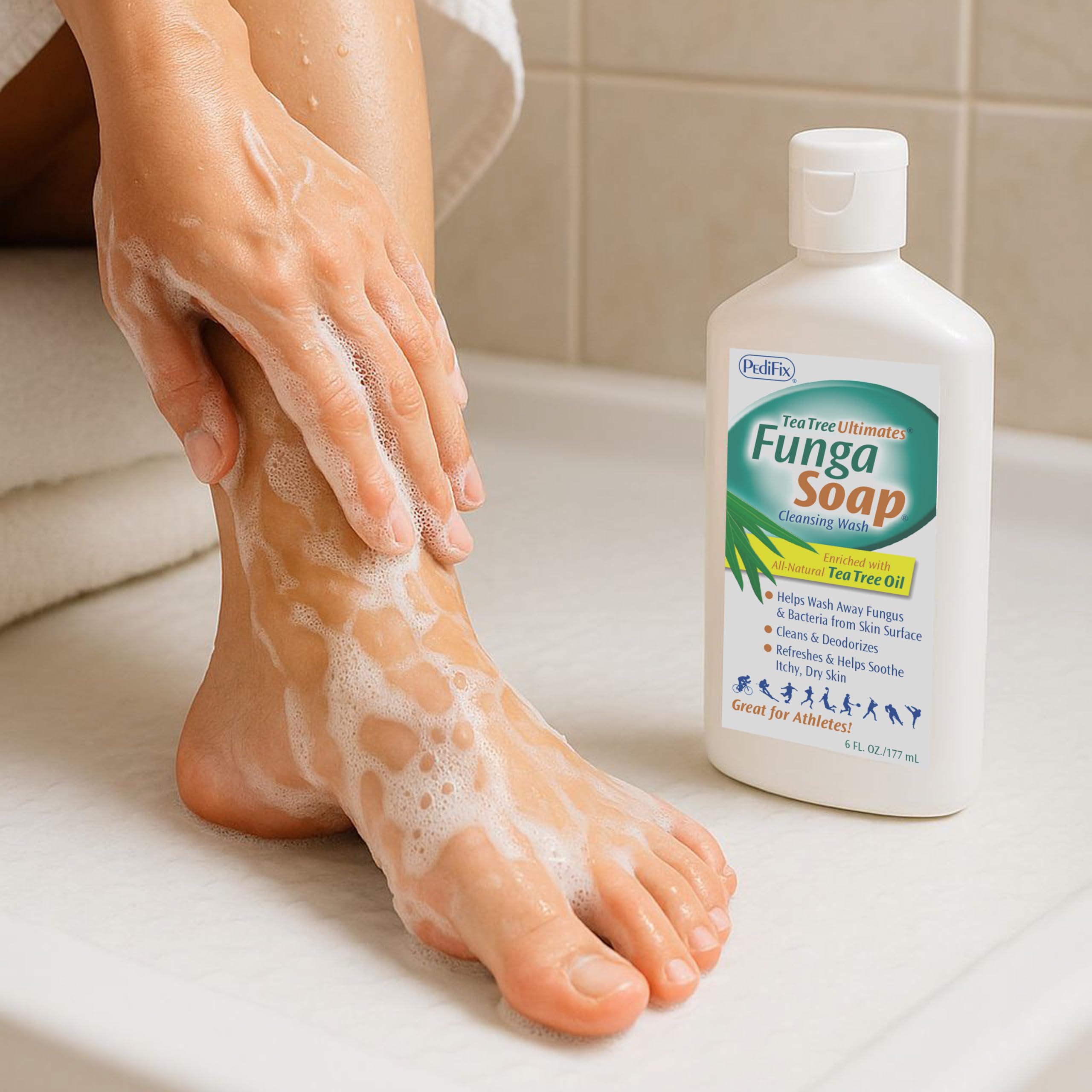 Pedifix Fungasoap: higiene diaria para pies y cuerpo con fórmula natural.