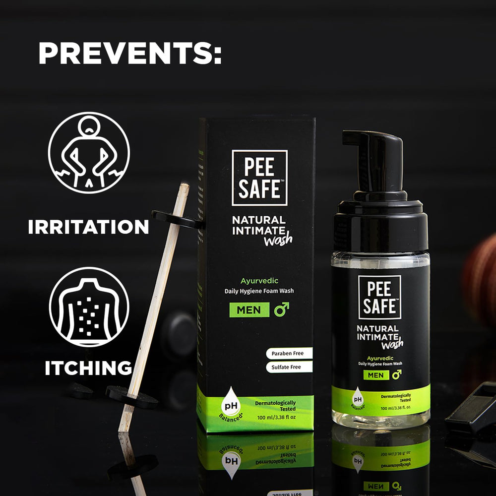 Pee Safe Jabón íntimo masculino: ingrediente de árbol de té para apoyo natural.