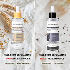 Peel Shot Glow Black Rice Ampoule bottle for night-time purification and renewal