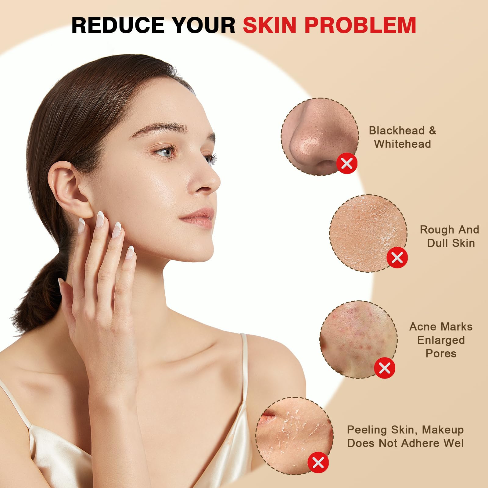 Peel Shot Glow face and body exfoliant bottle demonstrating dual action exfoliation