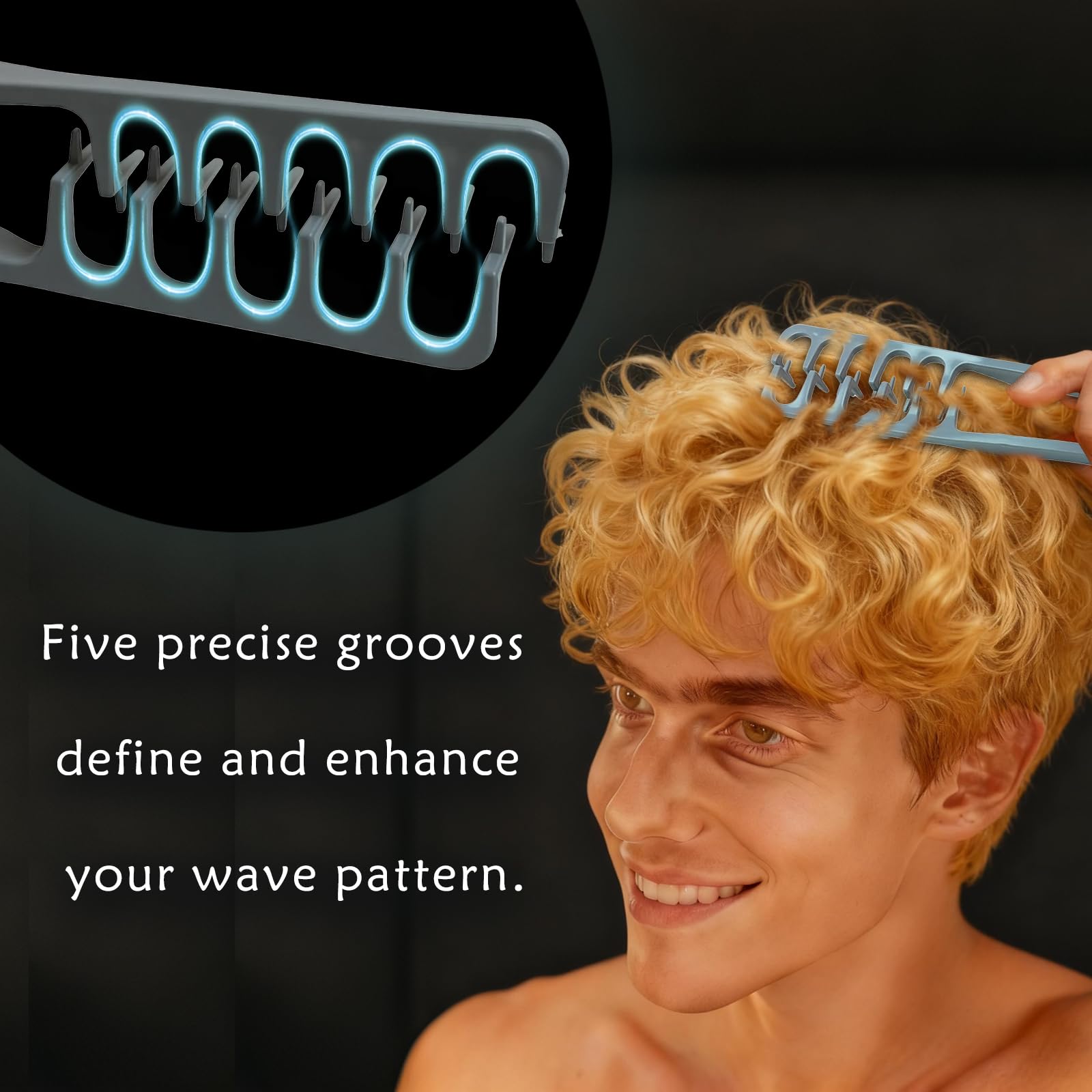 Peine texturizante de volumen para flequillo suave y natural.