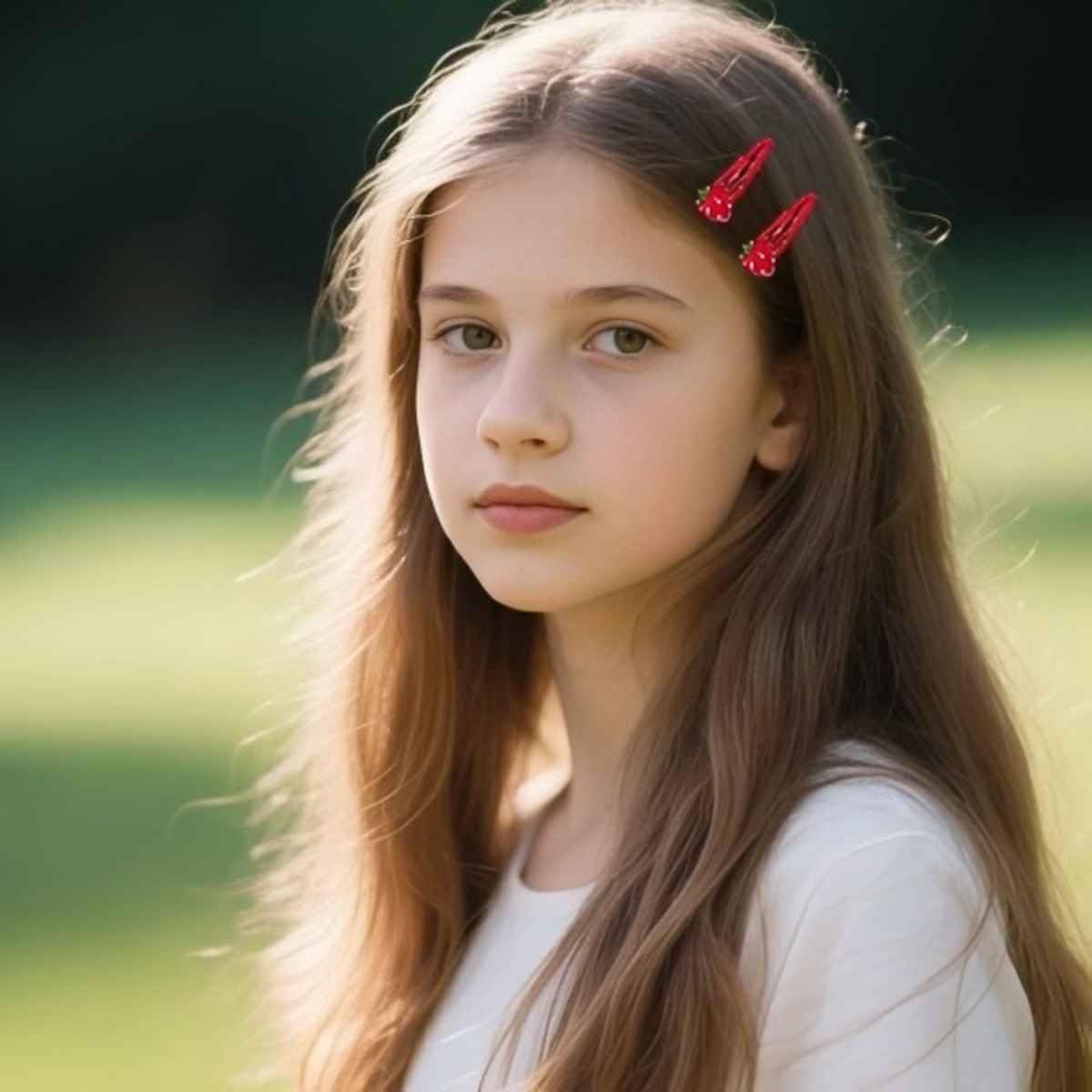 Pin de pelo Pejlnd fresa, accesorio alegre para coletas y trenzas.