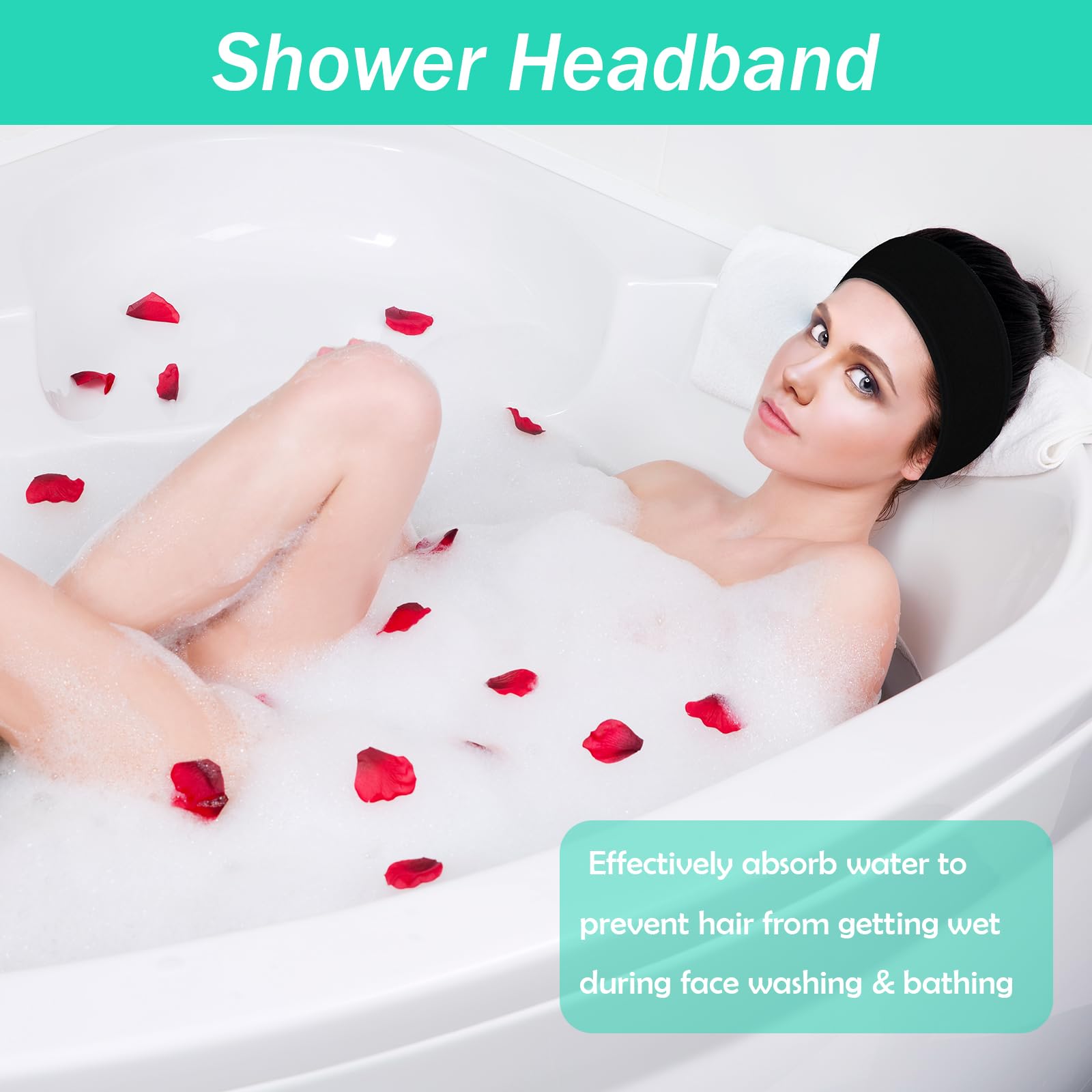 Pejnl banda de cabeza ajustable, perfecta para yoga y cuidado facial.