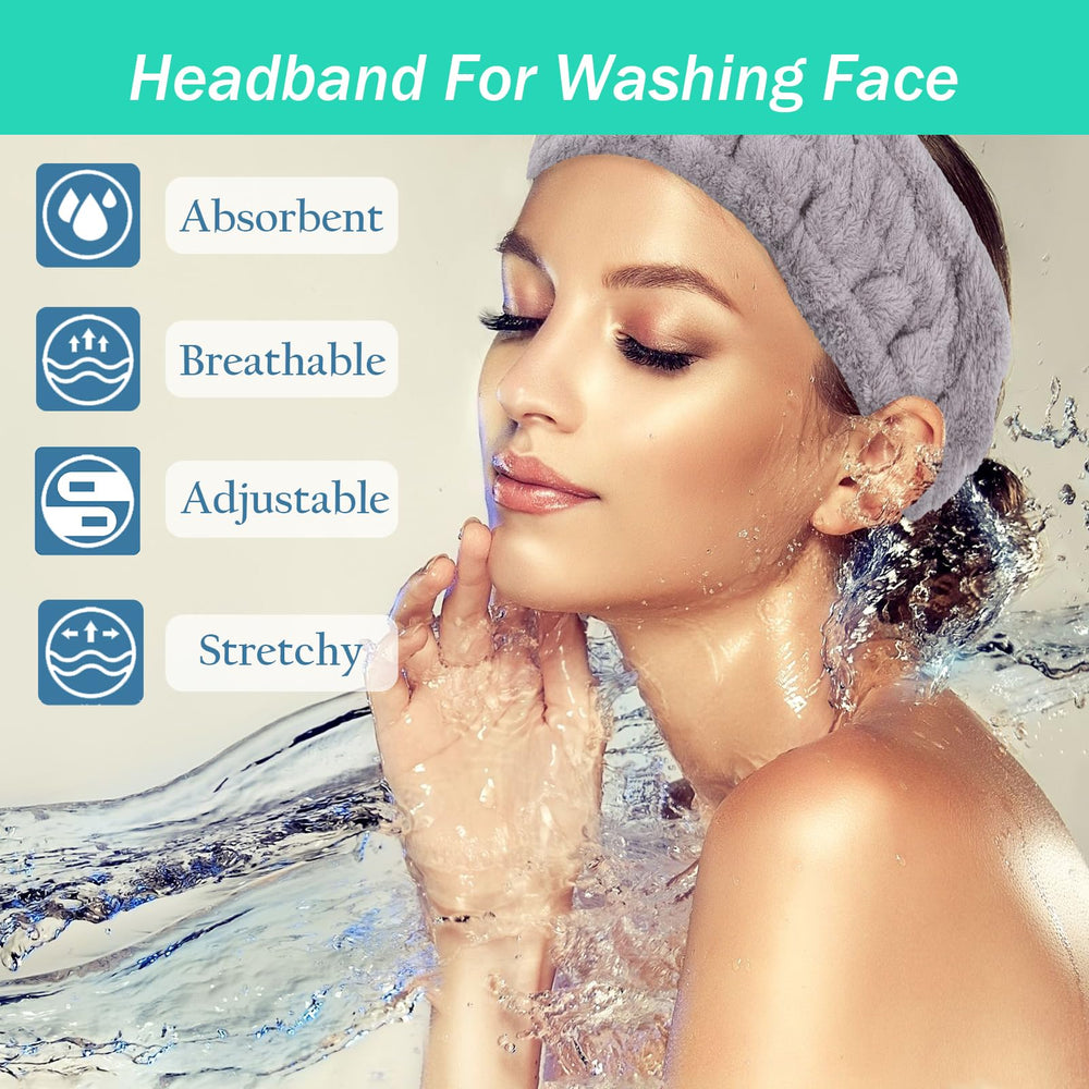 Banda Pejnl para lavado facial, microfibra suave y absorbente.