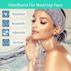 Banda Pejnl para lavado facial, microfibra suave y absorbente.