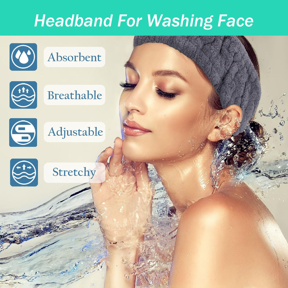 Banda spa Pejnl, suave microfibra para aplicar mascarilla facial