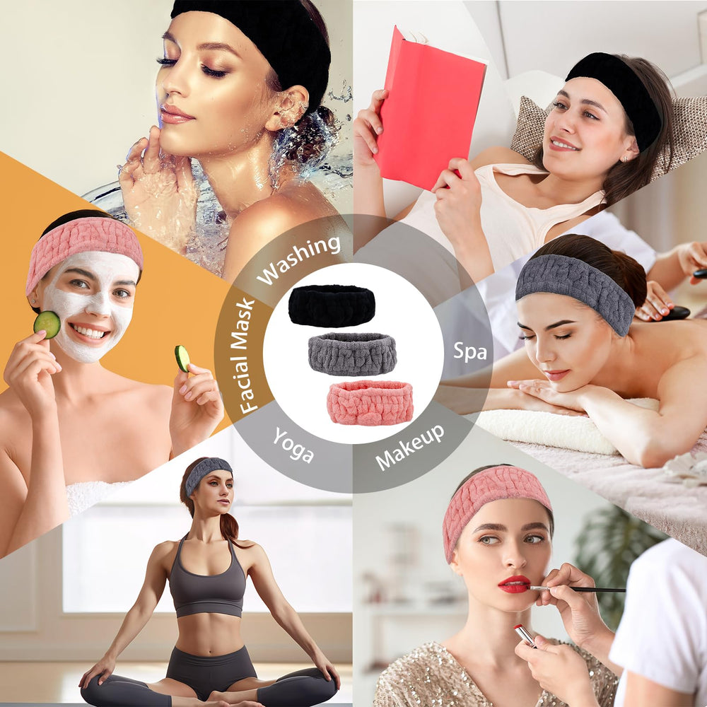 Pack de 3 colores Pejnl, negro gris rosa para combinar