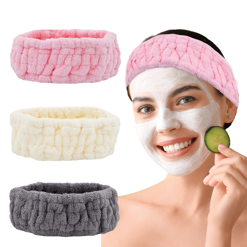 Pejnl diadema spa de microfibra, suave y absorbente para cabello mojado.