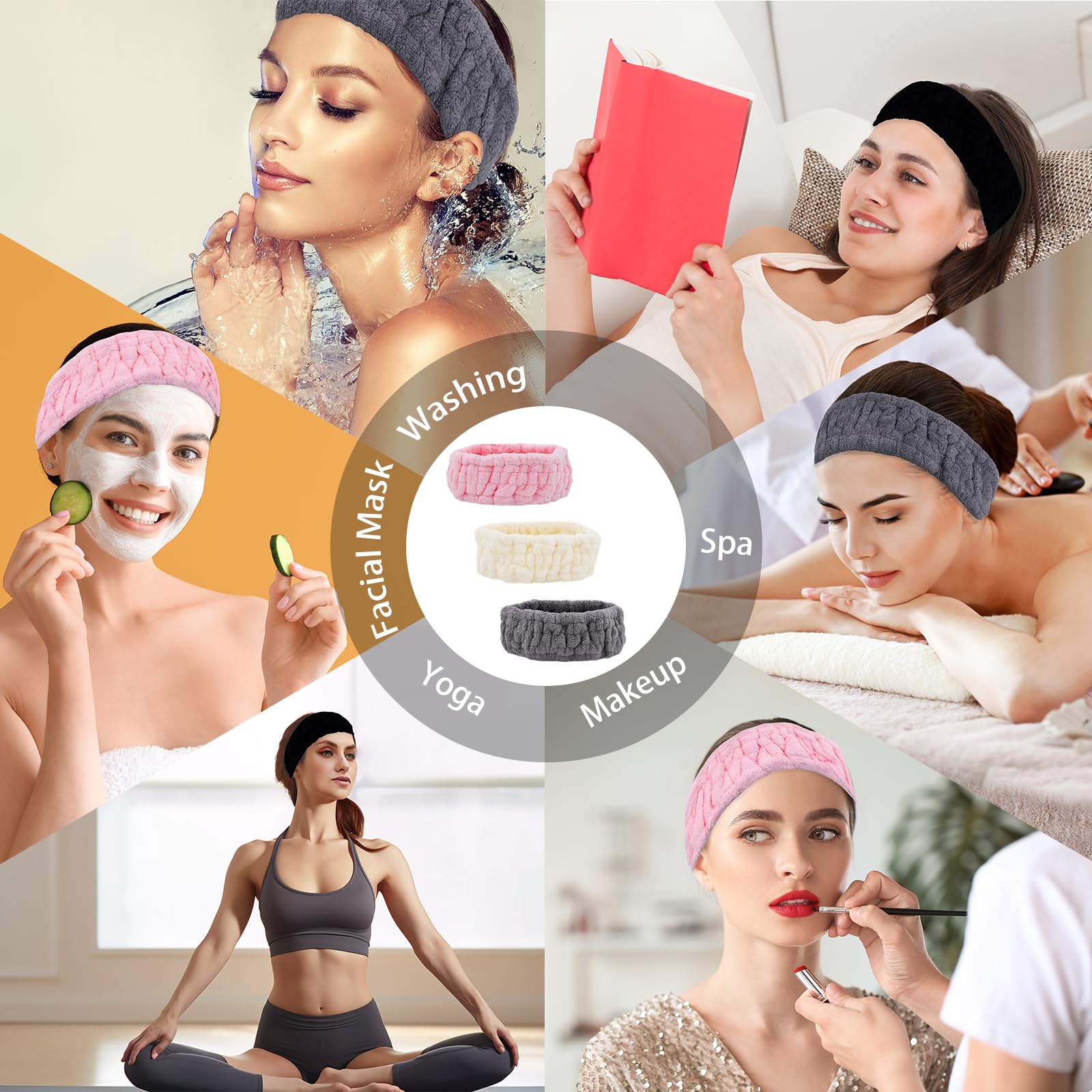 Pejnl diadema versátil ideal para duchas, yoga y autocuidado diario.