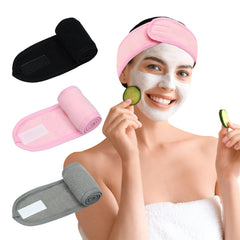 Pejnl banda facial tres colores, ajuste cómodo para limpieza facial.