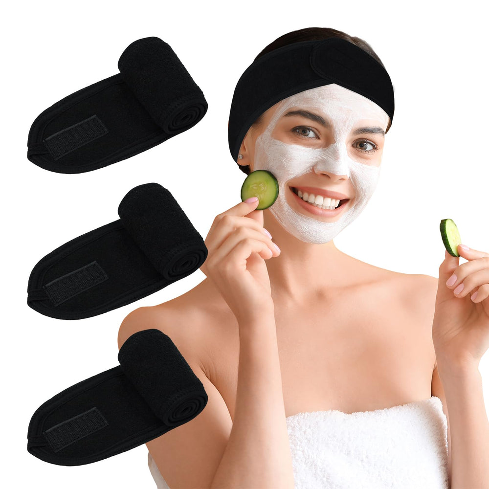 Pejnl banda de cabeza spa facial, ajustable para lavado facial y comodidad.